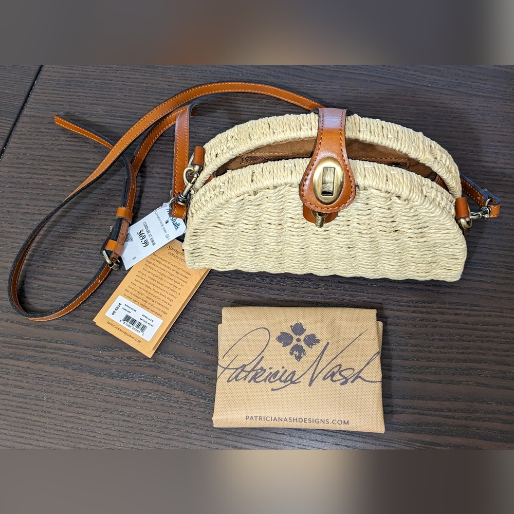 NWT Patricia Nash raffia bag